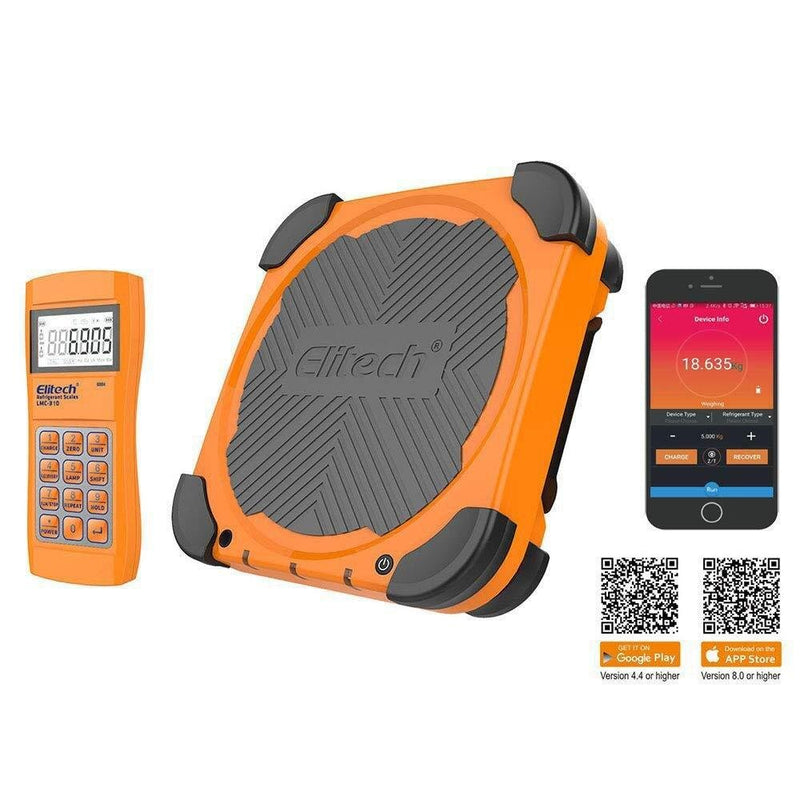Elitech LMC-310 Bluetooth Refrigerant Electronic Charging Scale w/ Charging Valve at 220 lbs/100kgs - Elitech Technology, Inc.