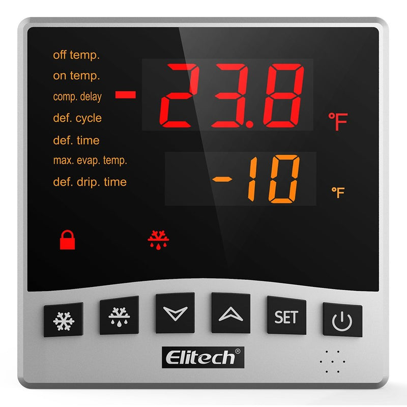 Elitech LTC-100 Split Temperature Electrical Boards Digital Large Screen Temperature Control Module Cold room Refrigerator Cooling Defrost Fan 110V - Elitech Technology, Inc.