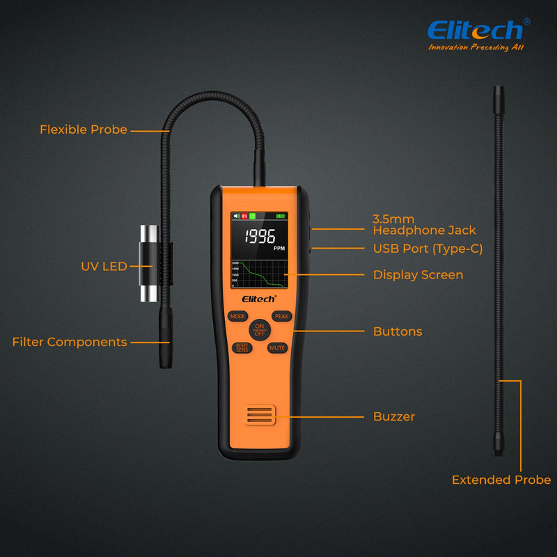 Elitech METRUM Refrigerant Leak Detector for HVAC/R and Auto AC Service - Elitech Technology, Inc.