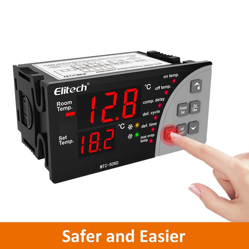 Elitech MTC-5060 Digital Temperature Controller Universal Thermostat Cold room Refrigerator Cooling Defrost - Elitech Technology, Inc.