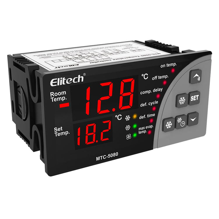 Elitech MTC-5080 Digital Temperature Controller Universal Thermostat Cold room Refrigerator Cooling Defrost Fan - Elitech Technology, Inc.