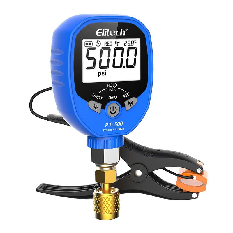 Elitech PT-500 Wireless HVAC Pressure Gauge Temperature Clamp - Elitech Technology, Inc.