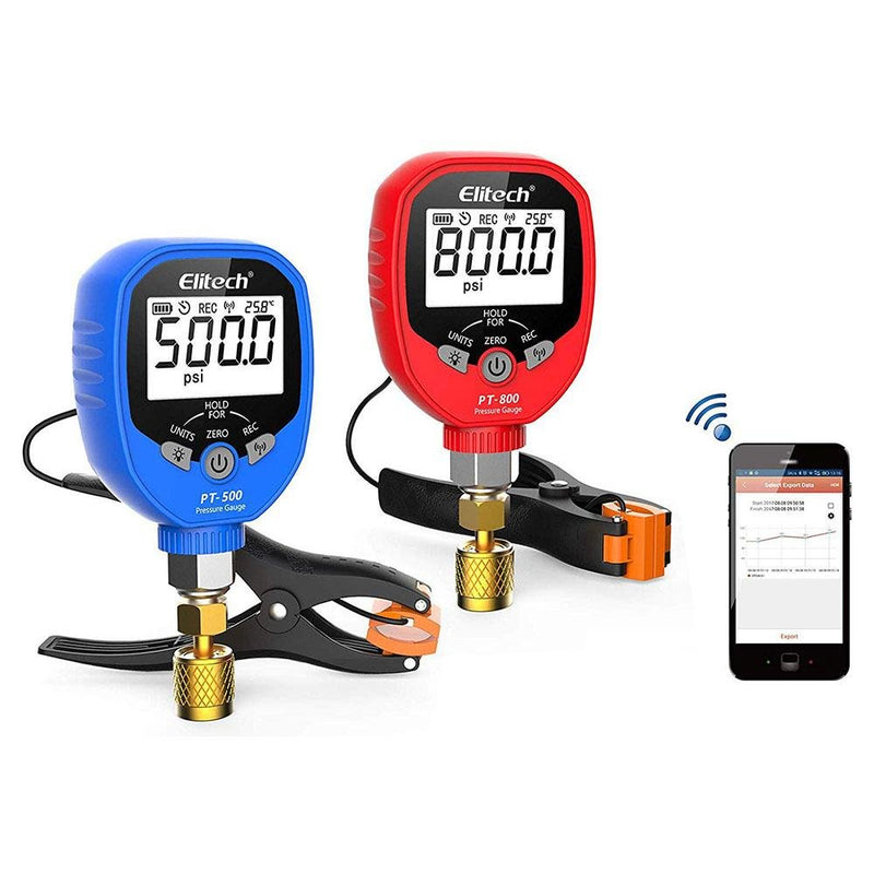Elitech PT-500&PT-800 Wireless HVAC Digital Manifold Gauge 59'' with Charging Hoses - Elitech Technology, Inc.