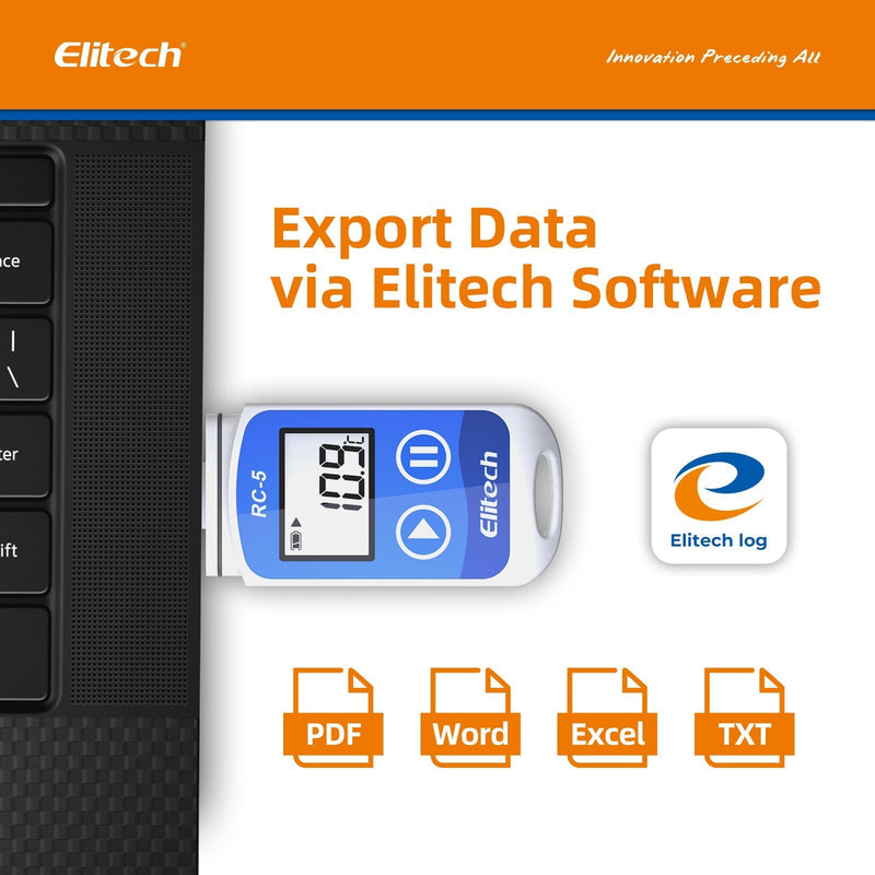 Elitech RC-5 USB Temperature Data Logger with 32000 Recording Points with a NIST certificate - Elitech Technology, Inc.