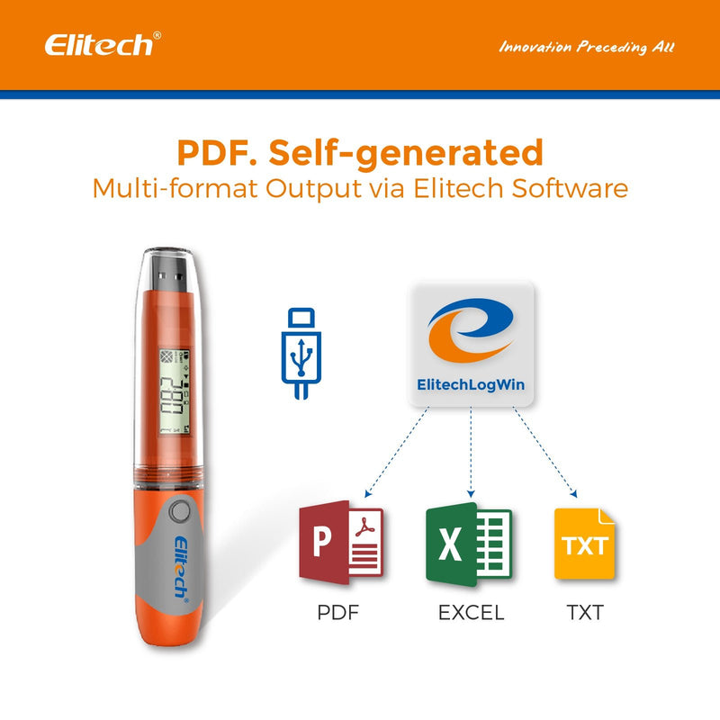 thumbnail image 2 of Elitech RC-51H USB Temperature Data Logger - Medical Refrigerator Thermometer 2 of 5