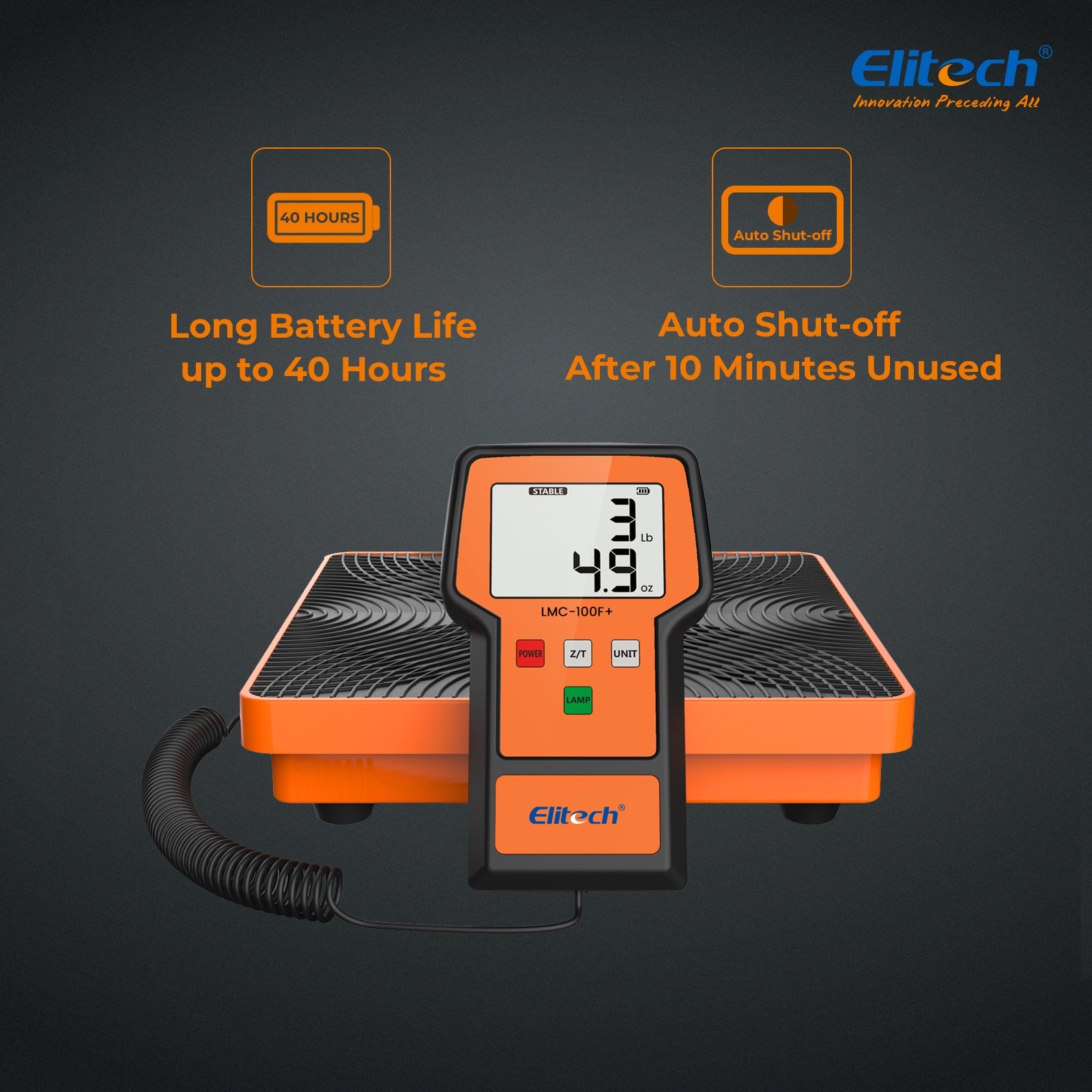 Elitech Refrigerant Charging Scale 110Lbs, High Precision for HVAC Digital Freon Scales with Case, LMC-100F+ - Elitech Technology, Inc.