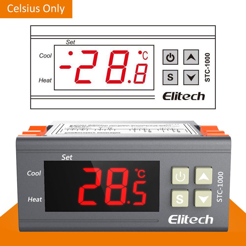 Elitech STC-1000 110V Thermostat Temperature Controller Incubator Aquarium Cold Chain - Elitech Technology, Inc.