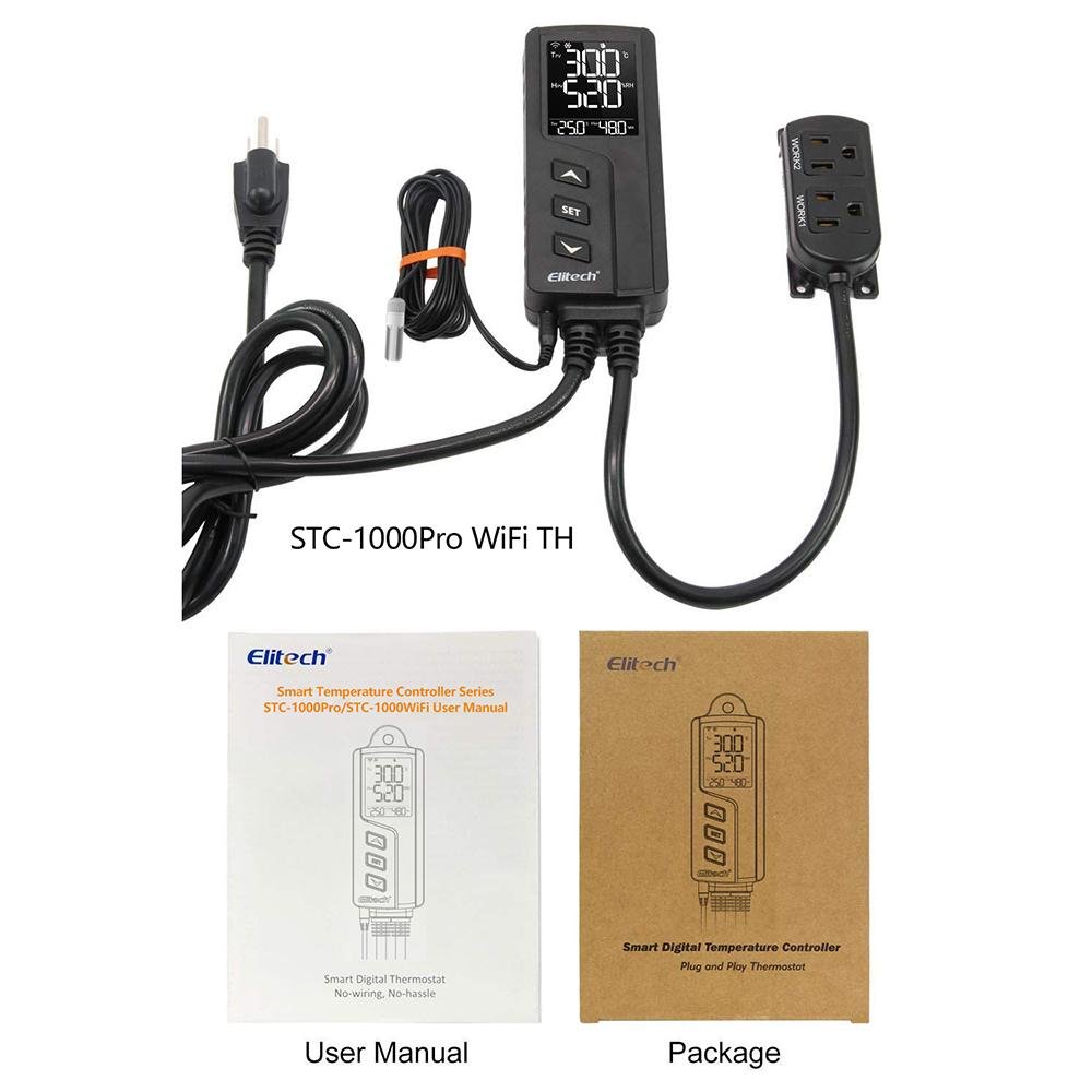 WiFi Digital Temperature & Humidity Controller 2 pre-wired Outlets