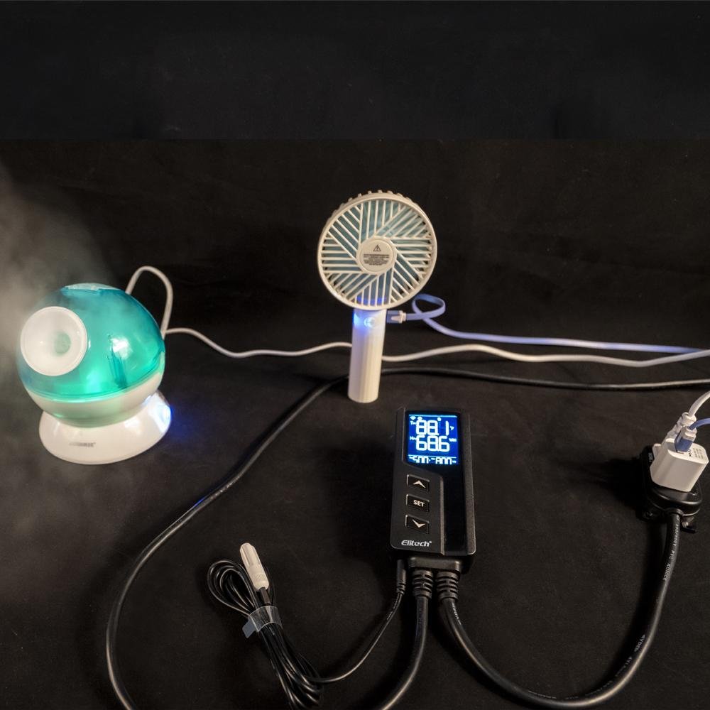 WiFi Digital Temperature & Humidity Controller 2 pre-wired Outlets