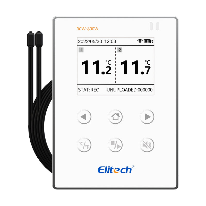 Elitech Temperature Data Logger WiFi Recorder Cloud Storage Wirelesss Remote Monitor, RCW-800W-TDE - Elitech Technology, Inc.