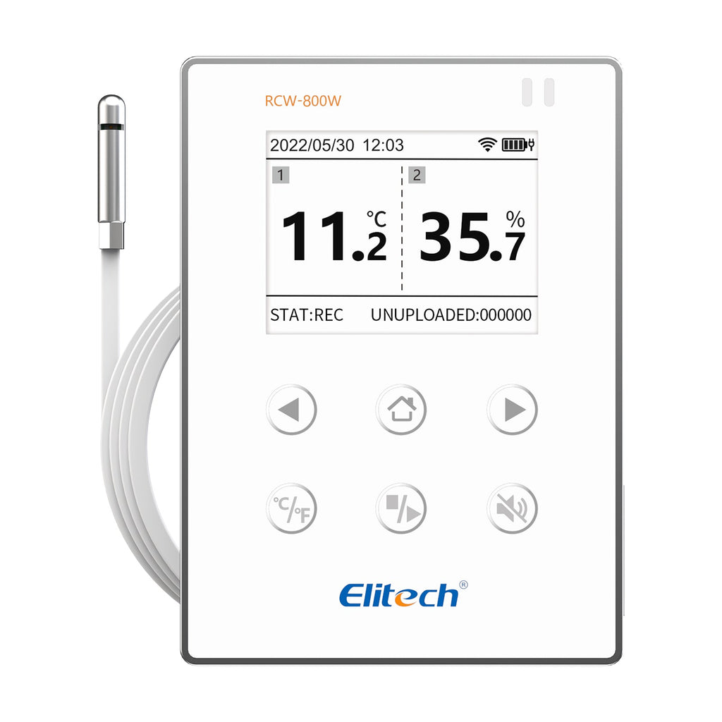 Elitech rcw 800 wifi digital data logger email sms app push alert
