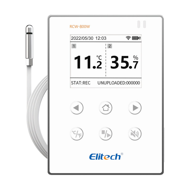 Elitech Temperature Humidity Data Logger WiFi Recorder Cloud Storage Wirelesss Remote Monitor, RCW-800W-THE - Elitech Technology, Inc.