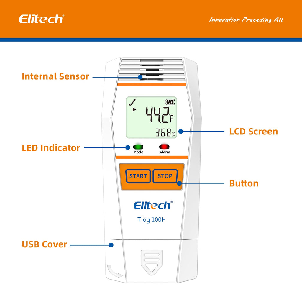 Elitech LT-2 Thermometer and Hygrometer Temperature and Humidity Meter —  ElitechEU