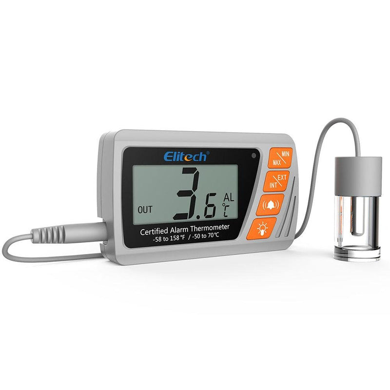 Elitech VT-10 Vaccine Thermometer with Glycol Bottle Probe for Medical Freezer Pharmacy - Elitech Technology, Inc.