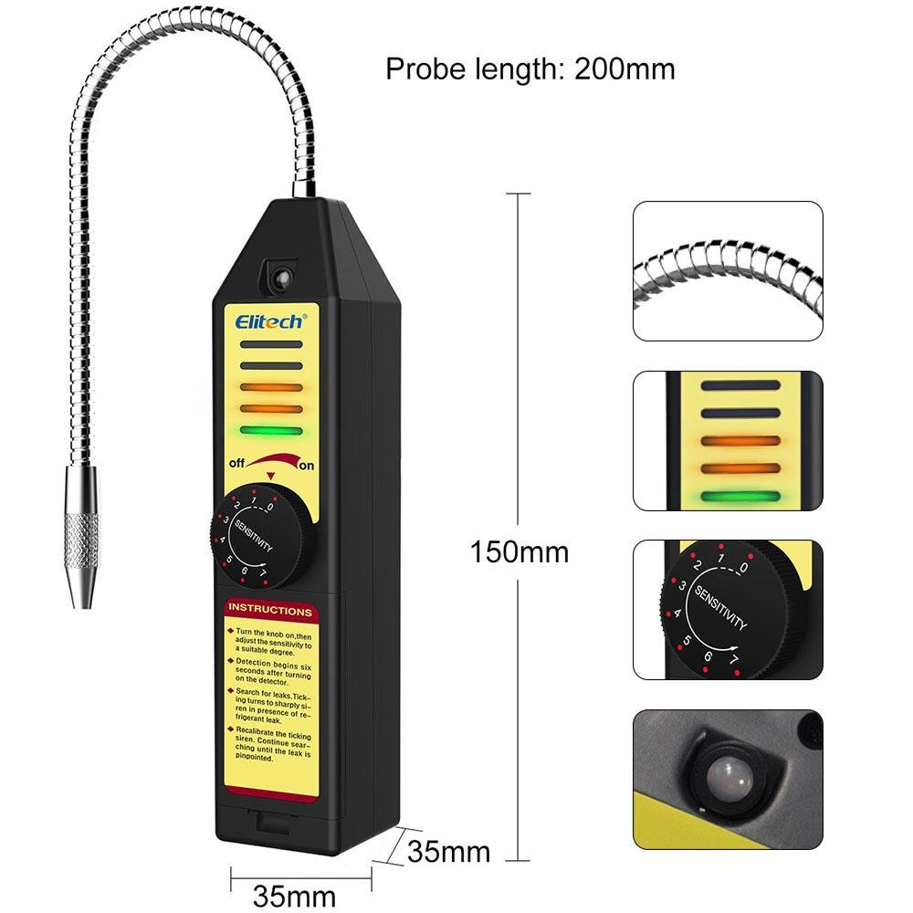 Elitech WJL-6000S Refrigerant Leak Detector Flashlight - Elitech Technology, Inc.