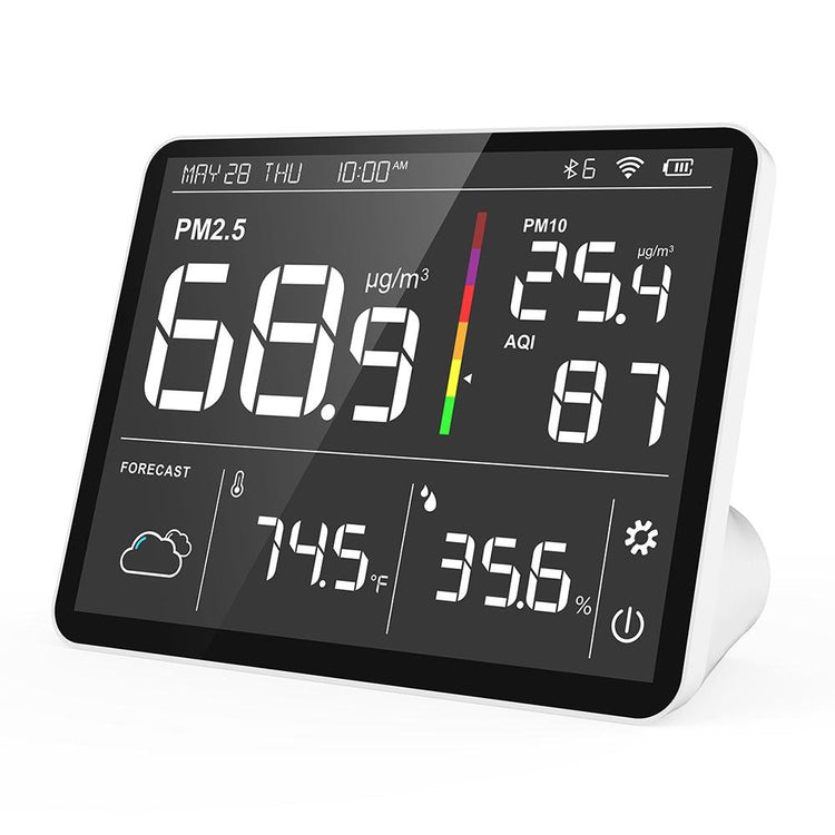 Temtop Air Station P100 Air Quality Monitor PM2.5 AQI Tester Wireless Forecast Station Colored LCD Display - Elitech Technology, Inc.