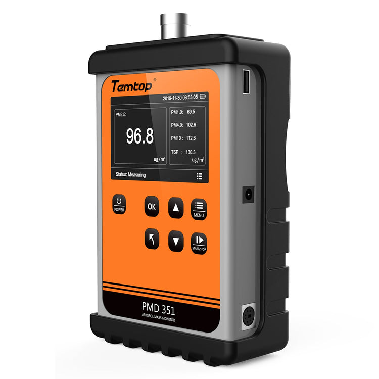 Temtop Handheld Particle Counter Particulate Meter for PM1.0/PM2.5/PM4.0/PM10/TSP PMD 351 - Elitech Technology, Inc.