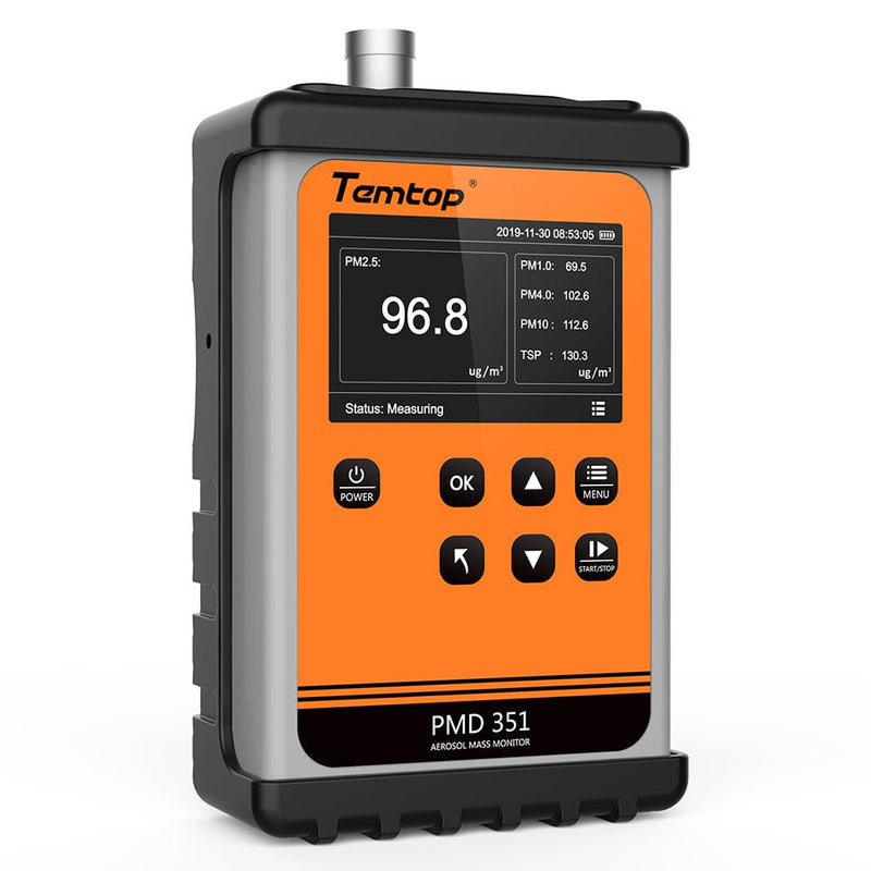 Temtop Handheld Particle Counter Particulate Meter for PM1.0/PM2.5/PM4.0/PM10/TSP PMD 351 - Elitech Technology, Inc.