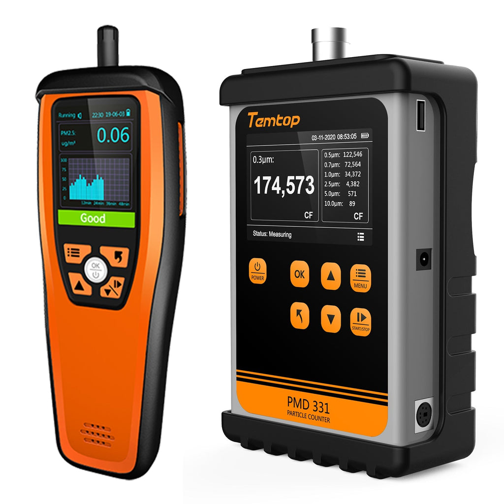 Iso Particle Counter Temtop PMD 331 Portable Air Quality Particle Counter ISO Certified ...