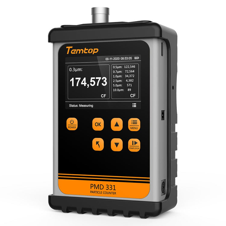 Temtop Innovative Handheld Particle Counter for Air Quality Measurement Conform to ISO Standard PMD 331 - Elitech Technology, Inc.