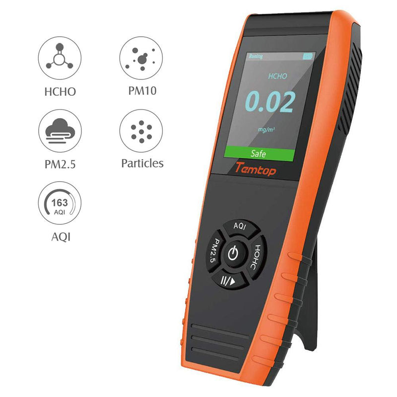 Temtop M10 Air Quality Tester AQI PM2.5 Rechargeable Monitor TVOC HCHO Real  Time Monitor