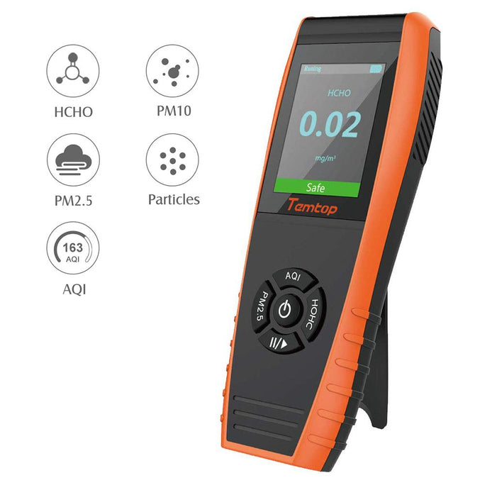 Temtop LKC-1000E PM2.5 PM10 Air Quality AQI Monitor HCHO(formaldehyde) Particles AQI Detector - Elitech Technology, Inc.