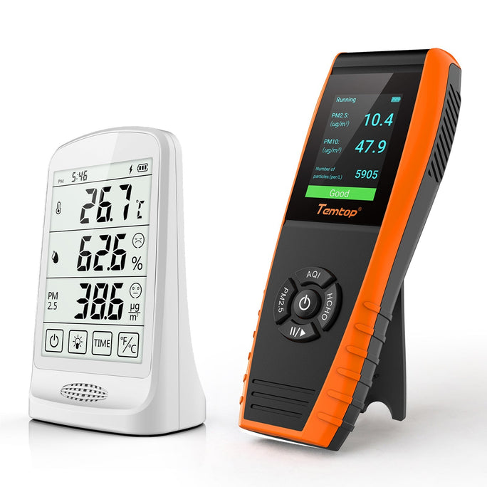 Temtop LKC-1000E PM2.5 PM10 Air Quality AQI Monitor HCHO(formaldehyde) Particles AQI Detector - Elitech Technology, Inc.