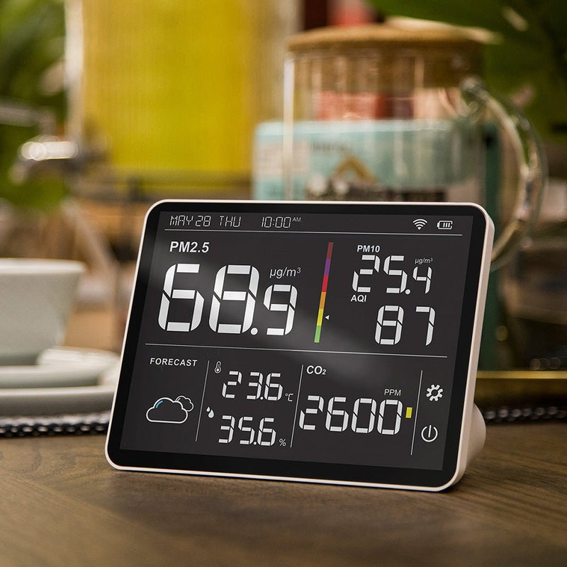 Temtop M100 Indoor CO2 Meter & Air Quality Monitor 8 in 1 Integrated Sensor - Elitech Technology, Inc.