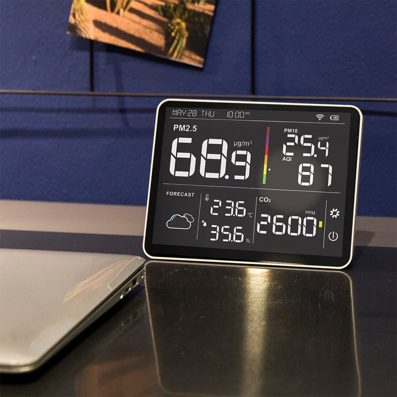 Temtop M100 Indoor CO2 Meter & Air Quality Monitor 8 in 1 Integrated Sensor - Elitech Technology, Inc.