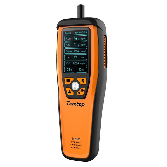 Temtop M2000 2nd CO2 Detector Portable Air Quality Sensor of Carbon Dioxide PM2.5 PM10 Formaldehyde - Elitech Technology, Inc.