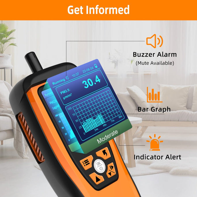 Temtop M2000 CO2 Air Quality Monitor Easy Calibration Audio Alarm - Elitech Technology, Inc.