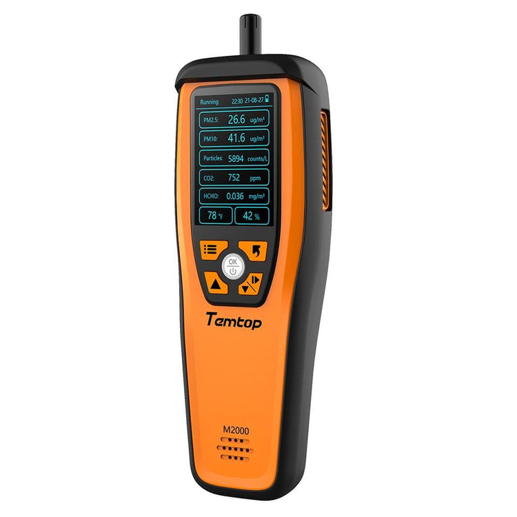 Temtop M2000 CO2 Air Quality Monitor Easy Calibration Audio Alarm - Elitech Technology, Inc.