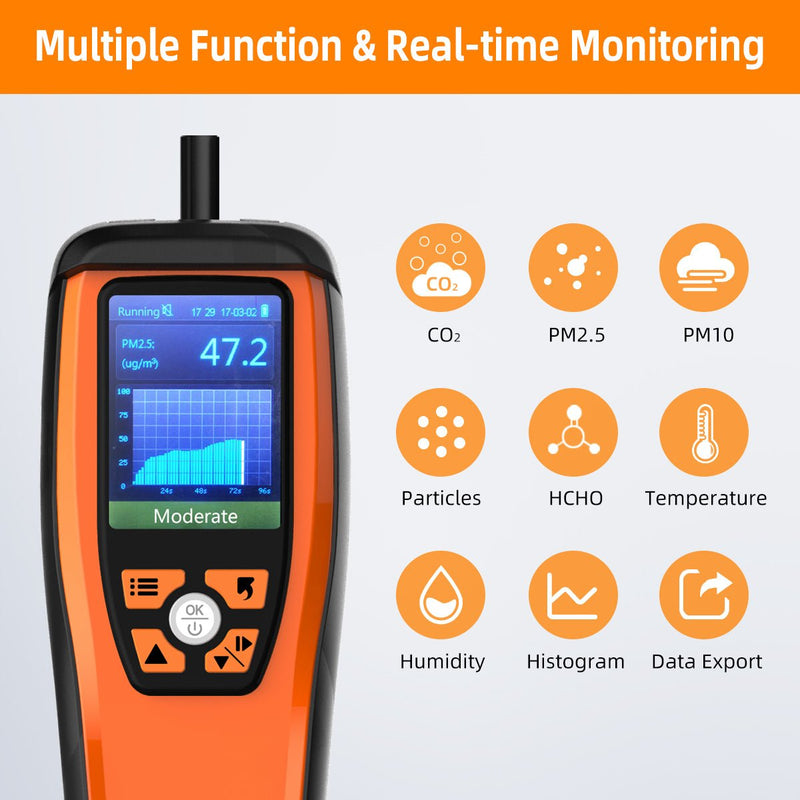 Temtop M2000 CO2 Air Quality Monitor Easy Calibration Audio Alarm - Elitech Technology, Inc.