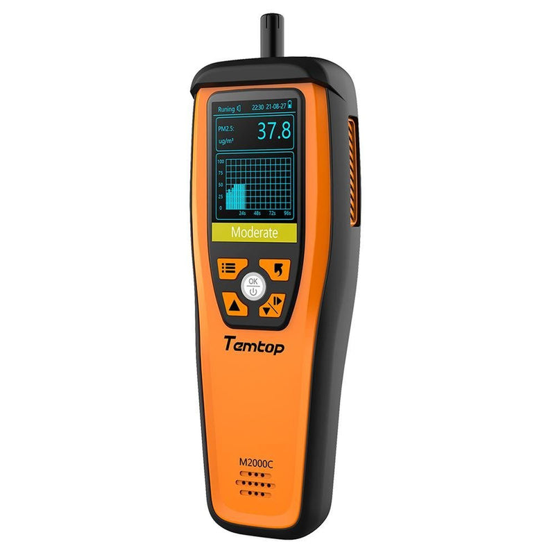 Temtop M2000C 2nd Generation Portable CO2 Detector Monitor Air Quality CO2 PM2.5 PM10 Export Data - Elitech Technology, Inc.