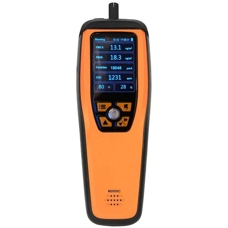 Testeur De Qualité D'air 18 En 1 – Mesure CO2, Particules, Humidité Et Plus – Écran Couleur