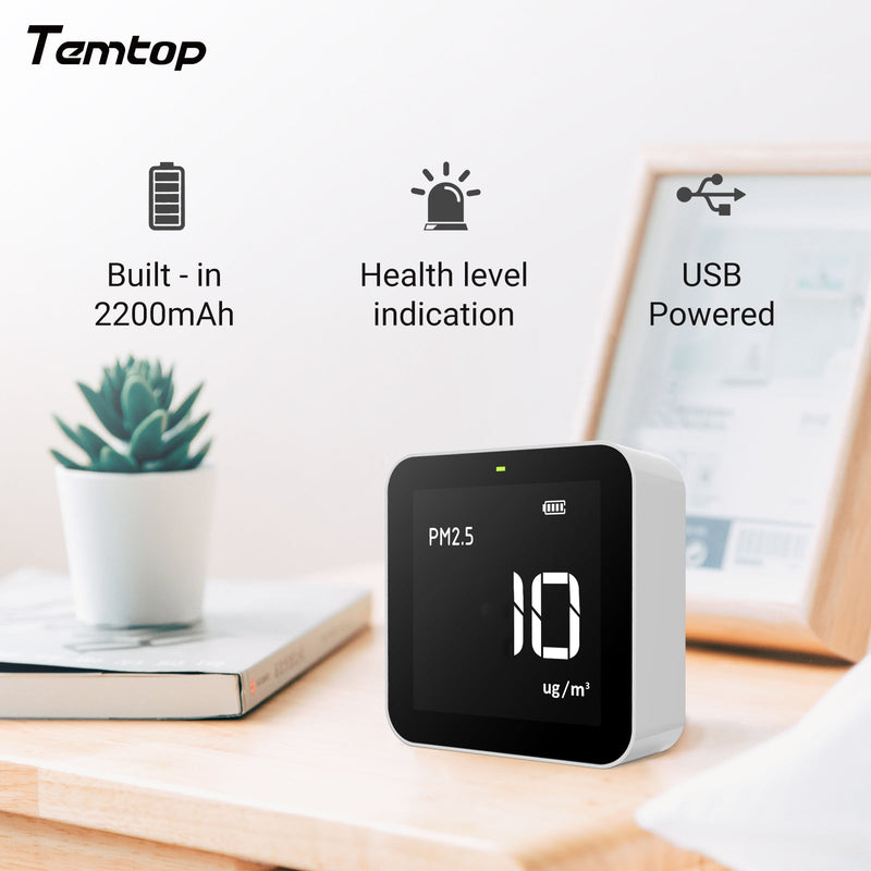 Temtop P10 Air Quality Monitor w/ Real-time PM2.5 & AQI Monitor - Elitech Technology, Inc.