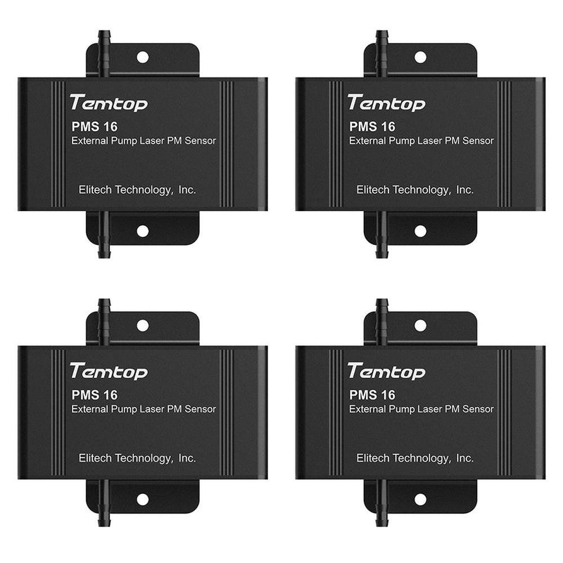 Temtop PMS 16 Particle Sensor PM1 PM2.5 PM10 TSP Laser Particle Sensor Dust Monitor 4 Channel (Pump Not Included) (4 Pack) - Elitech Technology, Inc.